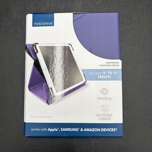Insignia FlexView Folio Case for  9" to 11" Tablet Purple in Good Condition